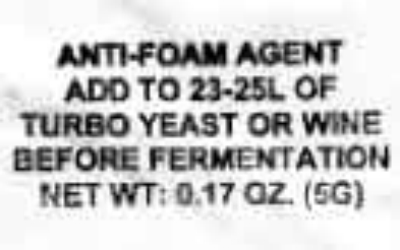 Anti-Foam Emulsion - Powder 0.17 oz. (5 Grams) 