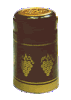 Black Shrink Capsules w/Gold Grapes & Gold Top - 100 Pack