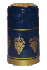 Blue Shrink Capsules w/Gold Grapes & Gold Top - 100 Pack