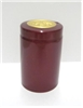 Burgundy (Gloss) with Gold Foil Top Shrink Capsules - 100 Pack