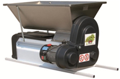 Grape Crusher Destemmer - Electric, Stainless Finish, Enamel Frame