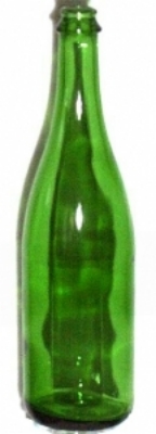 Champagne Bottles, Green 750 ml