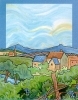 Wine Bottle Labels, Van Gogh Vineyard - Pack of 32