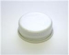 Screw Caps, White Metal, Polyseal 28mm - 12 Pack