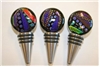 Stopper - Stainless Steel Fused Dichroic Glass Wine Bottle Stopper