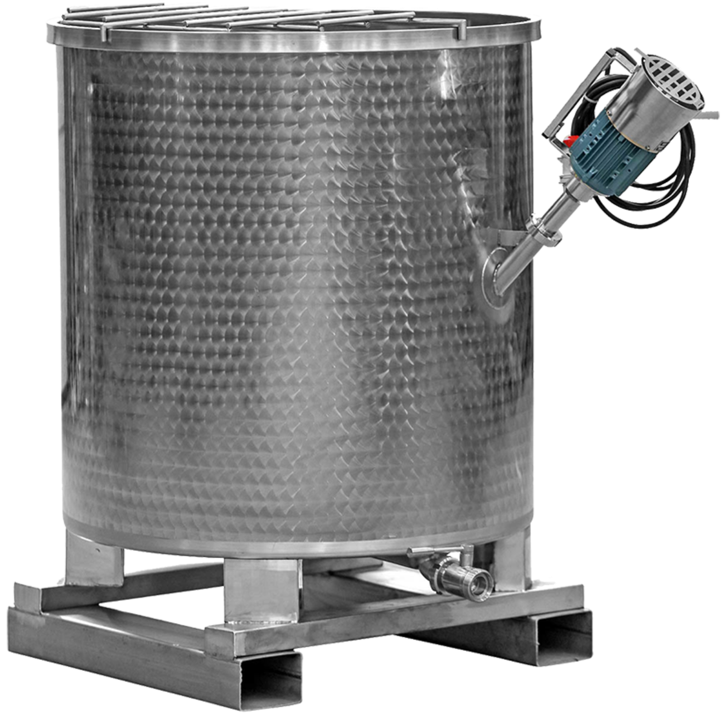 Jacketed, Variable Capacity, Conical Bottom Tanks 1,000 to 2,150 Liter